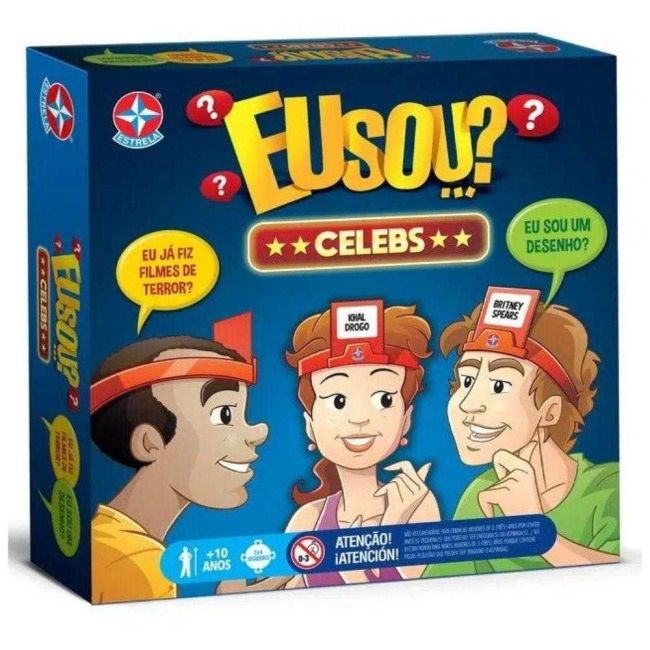 Jogo de Cartas Educativo Divertido Eu Sou? Celebs Estrela