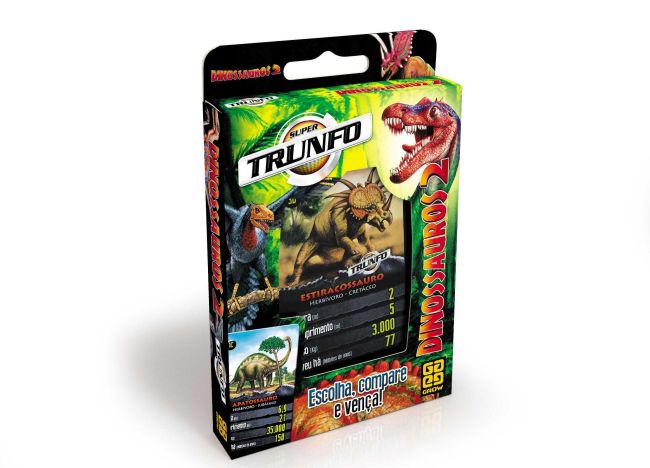 Jogo de Cartas Super Trunfo Dinossauros 2 Grow