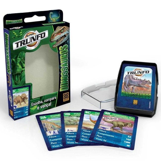 Jogo de Cartas Super Trunfo Dinossauros Grow