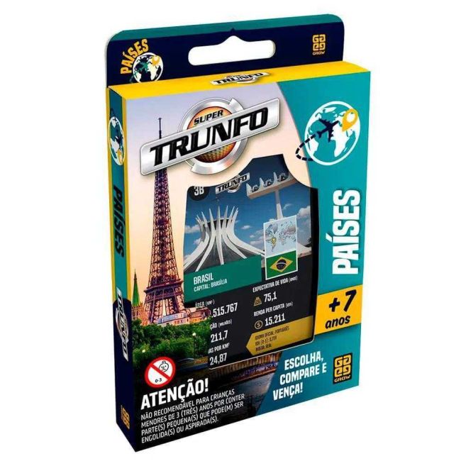 Jogo de Cartas Super Trunfo Países Grow
