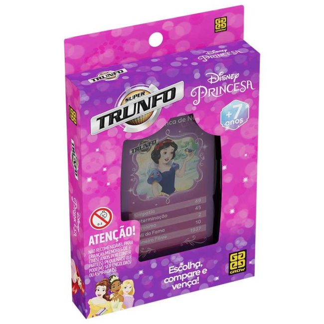 Jogo de Cartas Super Trunfo Princesas Disney Grow