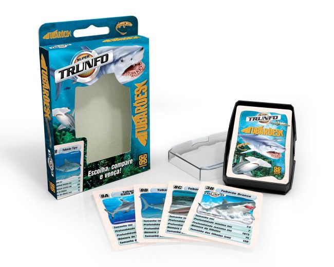 Jogo de Cartas Super Trunfo Tubarões Grow