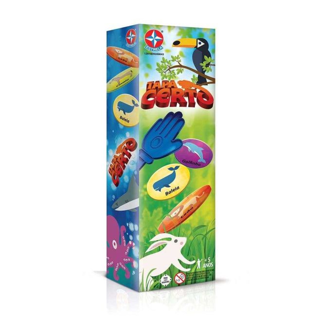 Jogo de Cartas Tapa Certo Animais Estrela