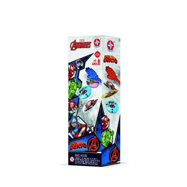 Jogo de Cartas Tapa Certo Avengers Marvel Estrela