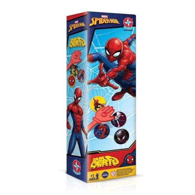 Jogo de Cartas Tapa Certo Homem Aranha Marvel Estrela