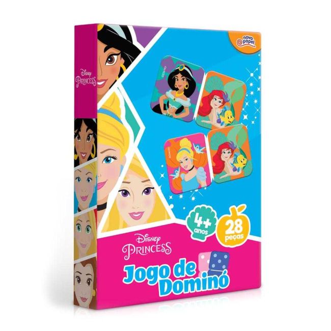 Jogo de Dominó Princesas Disney 28 Peças Brinquedo Educativo Toyster