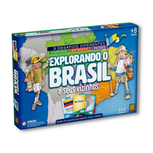 Jogo de Mesa Explorando o Brasil Grow