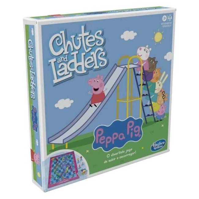 Jogo de Tabuleiro Peppa Pig Chutes and Ladders Subir e Escorregar Hasbro