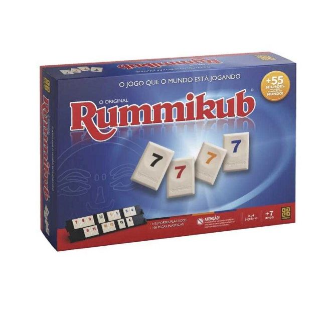 Jogo de Tabuleiro Rummikub Original Grow