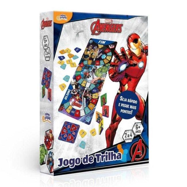 Jogo de Trilha Vingadores Marvel Novo Papel