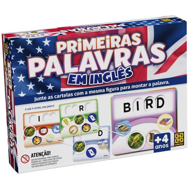 Jogo Educativo Primeiras Palavras em Inglês Grow