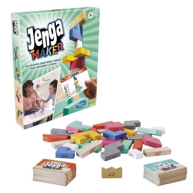 Jogo Jenga Maker Brinquedo Hasbro
