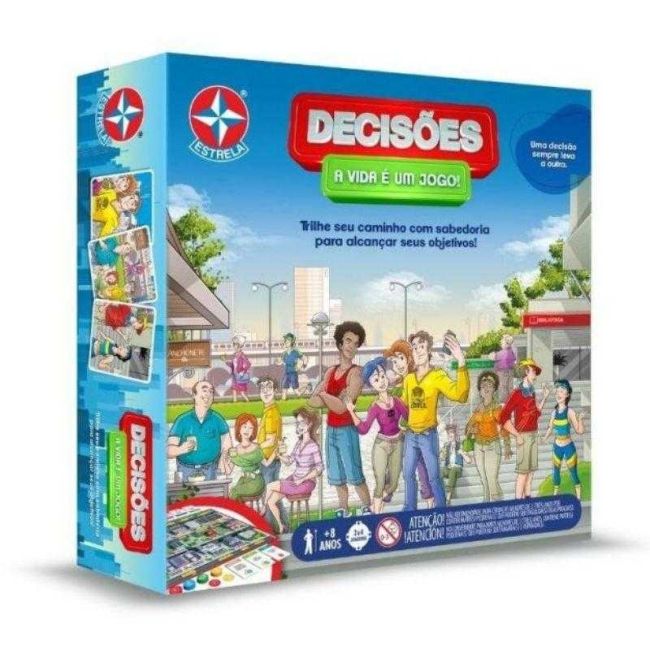 Jogo Tabuleiro Decisões A Vida é um Jogo Estrela
