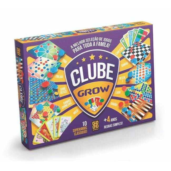 Kit 10 Jogos Mico Damas Sobe-Desce Ludo Can-Can Clube Grow