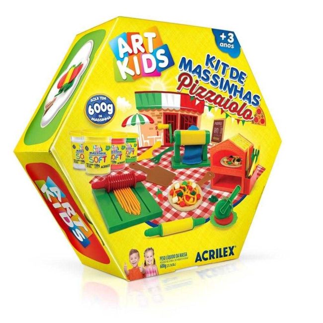 Kit de Massinha de Modelar Pizzaiolo 600g Acrilex