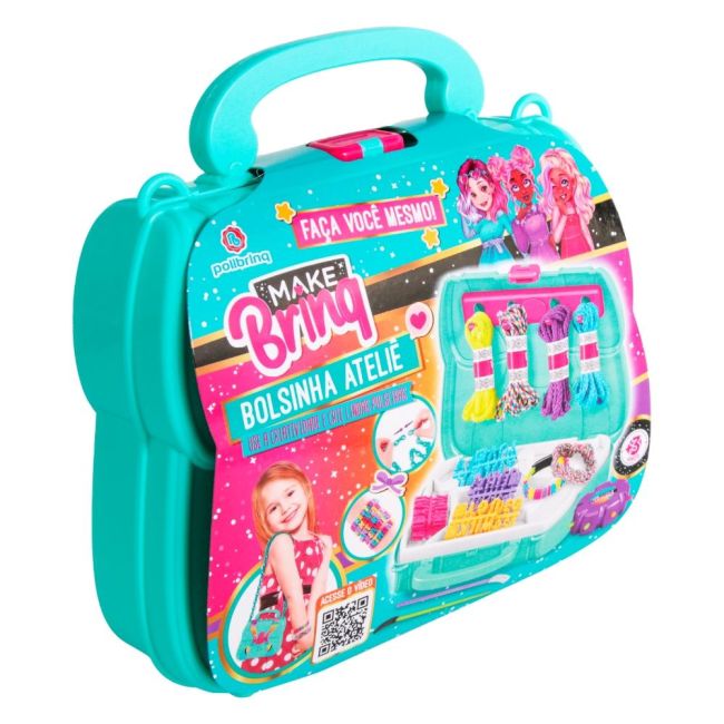 Kit de Miçangas Bolsinha Ateliê Faça Você Mesmo Sortida Polibrinq