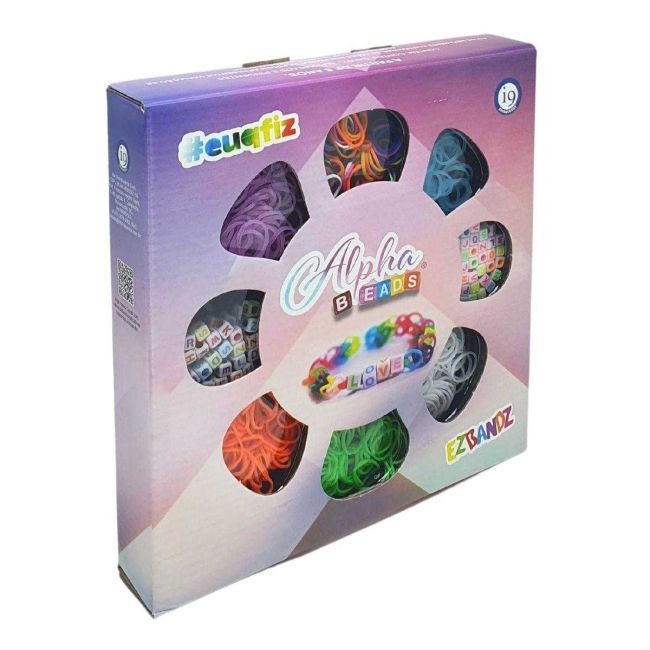 Kit Fábrica Pulseiras Euqfiz Alphabeads Ezbandz I9 Brinquedos