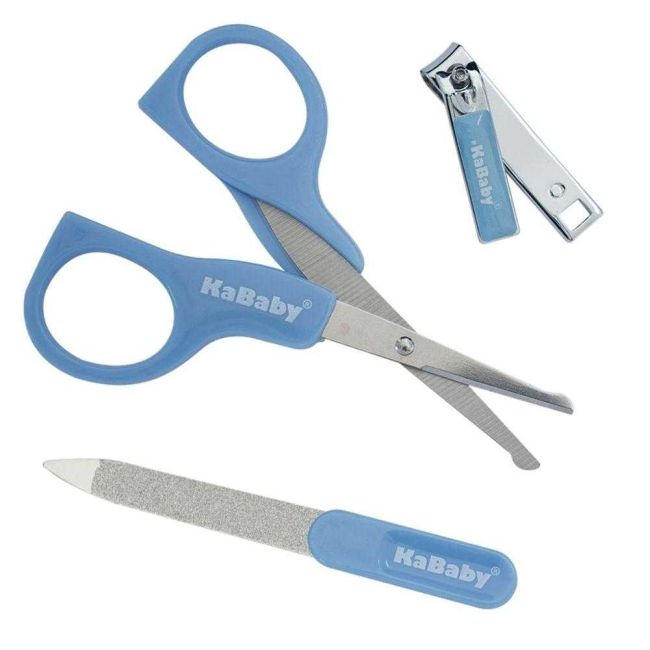 Kit Higiene Cuidados para Bebê com Estojo Azul KaBaby