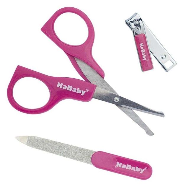 Kit Higiene Cuidados para Bebê com Estojo Rosa KaBaby