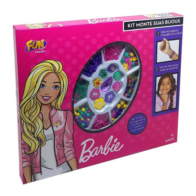 Kit Monte suas Bijoux Pulseiras e Colares Barbie Fun