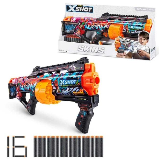Lançador de Dardos X-Shot Zuru Skins Last Stand Graffiti Candide