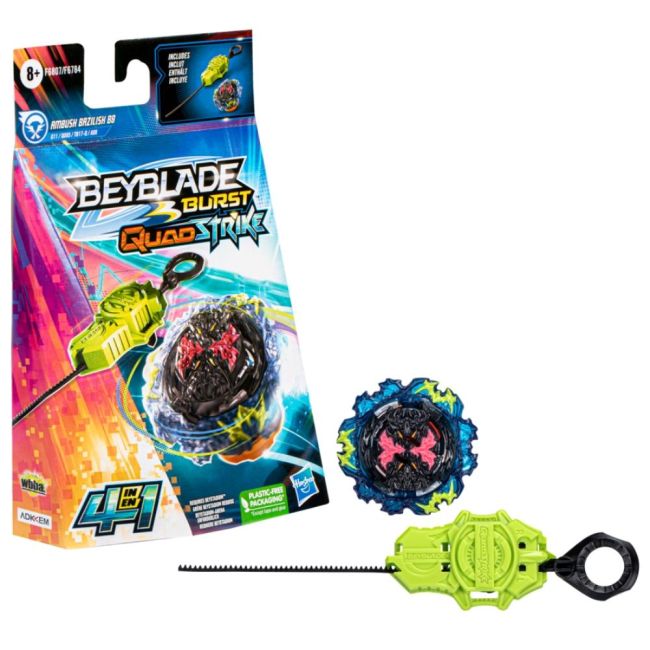 Lançador e Pião Beyblade Burst QuadStrike Ambush Bazilisk B8 Hasbro