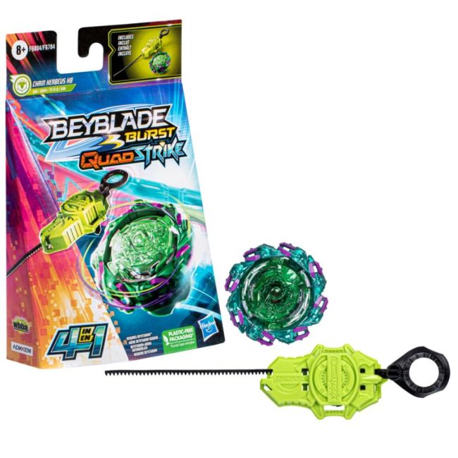 Lançador e Pião Beyblade Burst QuadStrike Chain Kerbeus K8 Hasbro