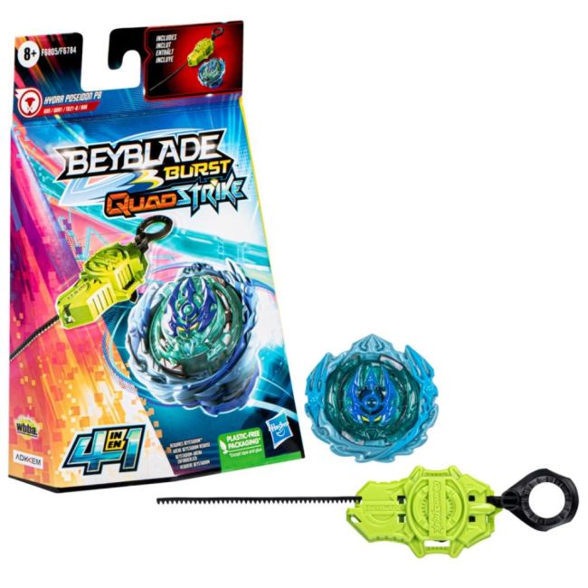 Lançador e Pião Beyblade Burst QuadStrike Hydra Poseidon P8 Hasbro