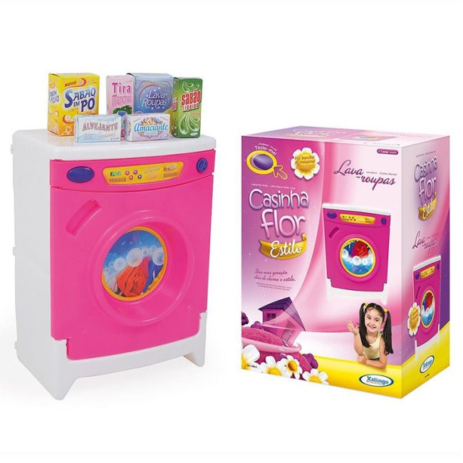 Lava Roupas Infantil Casinha Flor Xalingo