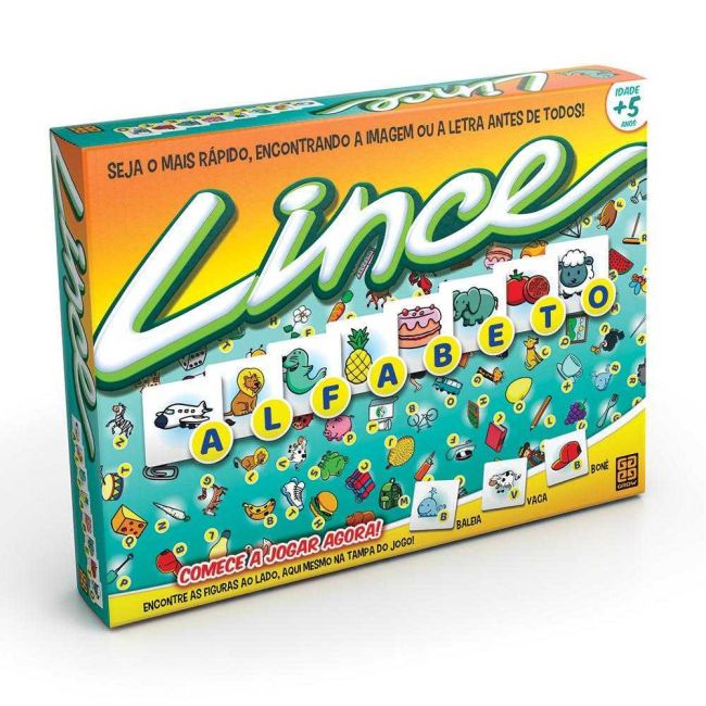 Lince Alfabeto Jogo de Tabuleiro Infantil Grow