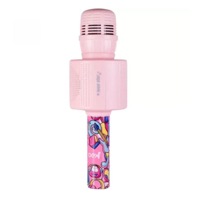 Microfone Bluetooth Rosa Teen Star Oex