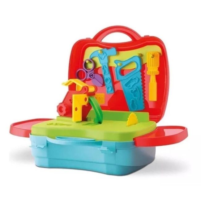 Minha Maletinha Construção Massinha com Acessórios Divertoys