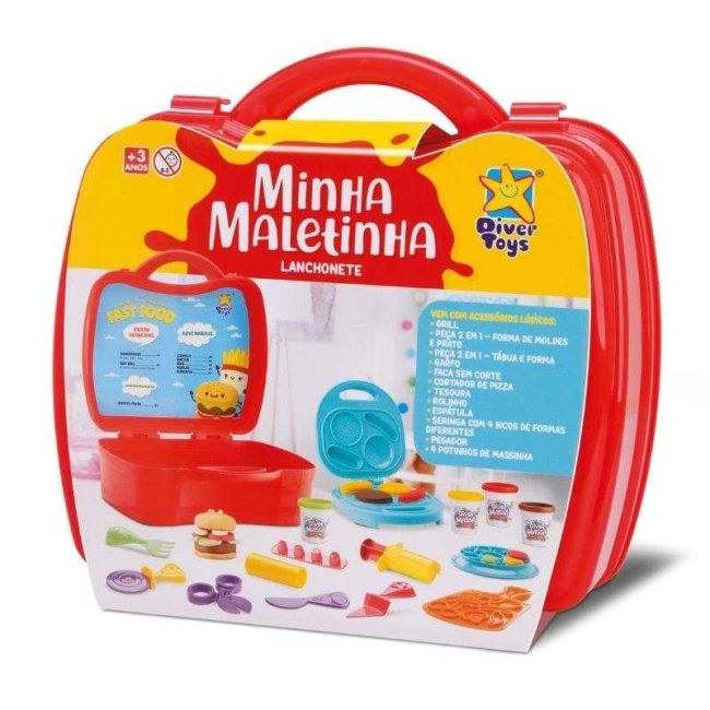Minha Maletinha Lanchonete Massinhas e Forminhas Divertoys