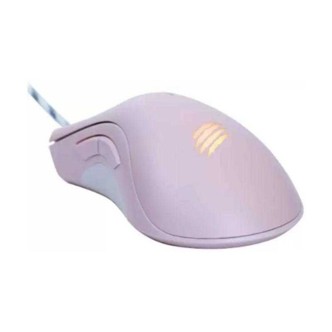 Mouse Gamer 5 Botões Led 7200 Dpi Conexão USB Pink Oex Game