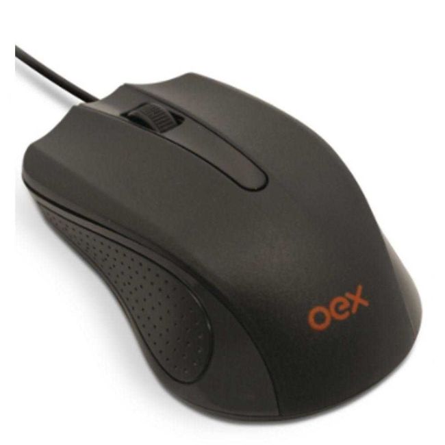 Mouse Óptico com Fio USB Design Ergonômico 3 Botões Oex
