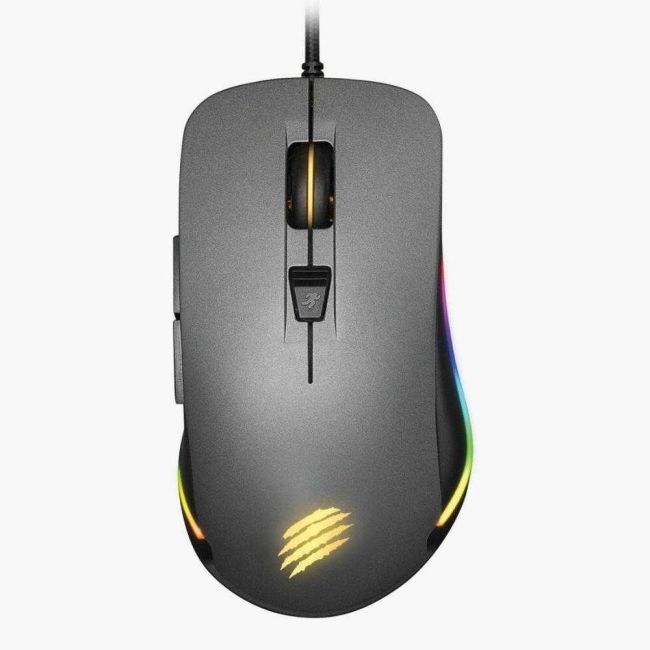 Mouse Óptico Gamer Cronos 5 Botões Macro Rgb 7200 Dpi Velocidade Ajustável USB Cinza Oex Game