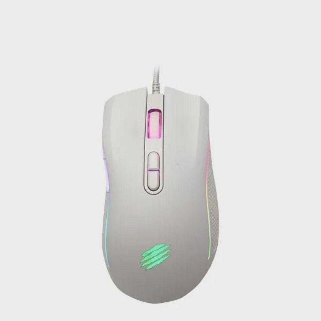 Mouse Óptico Gamer Onyx 7 Botões Macro Rgb 6400 Dpi Cabo Trançado USB Branco Oex Game