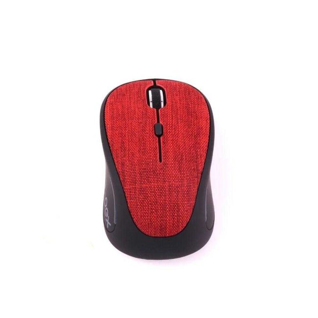 Mouse Óptico sem Fio Full Size Bluetooth Wireless USB Vermelho Oex