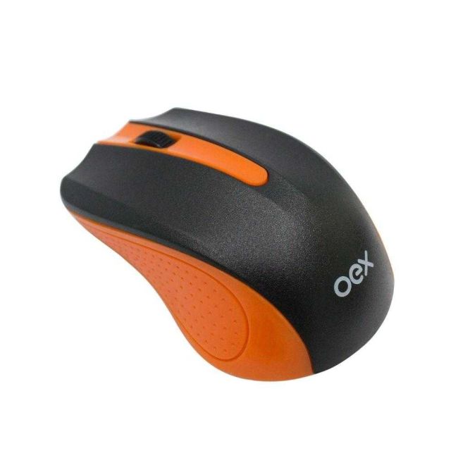 Mouse Óptico sem Fio Wireless USB Laranja Oex