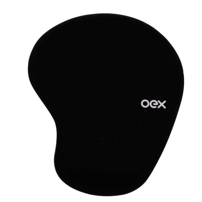 Mouse Pad Confort de Tecido Apoio para Pulso Gel Preto Oex