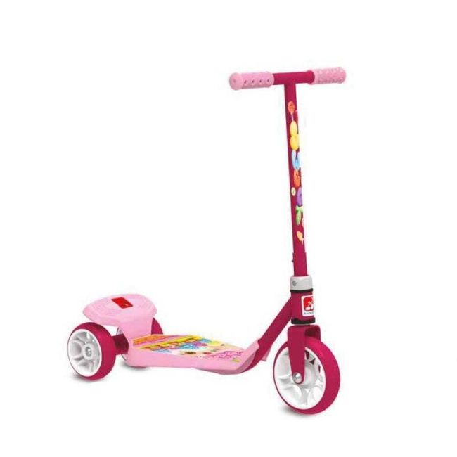 Patinete Infantil Sweet Game Rosa Freio Traseiro Suporta 40kg Bandeirante
