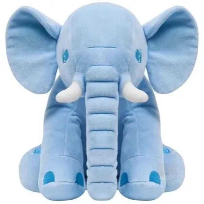 Pelúcia Elefante Azul Bebê 35cm Buba