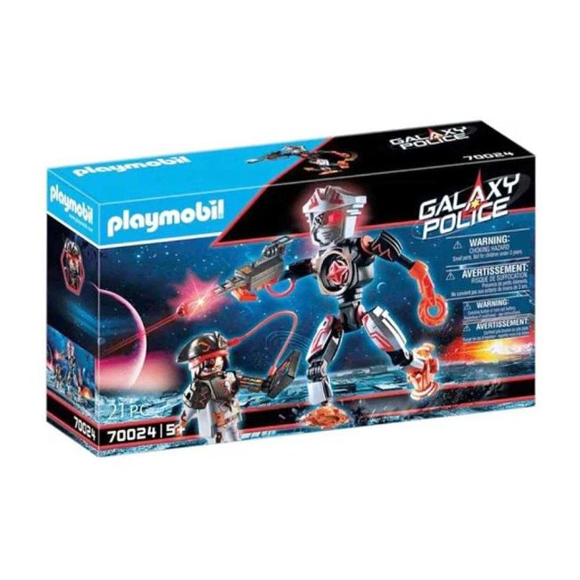 Playmobil Galaxy Police Pirata Galáctico Robô 21 Peças 70024