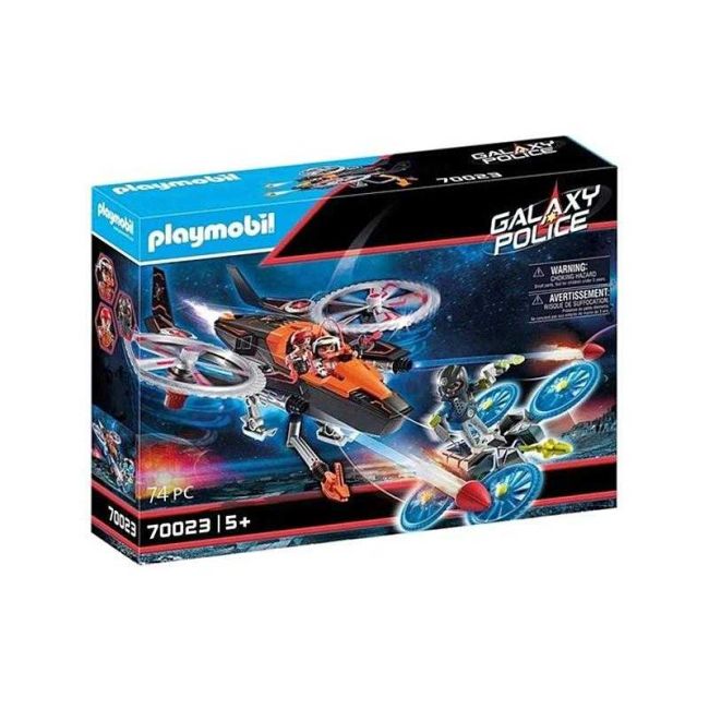 Playmobil Galaxy Police Piratas Galácticos com Helicóptero 74 Peças 70023