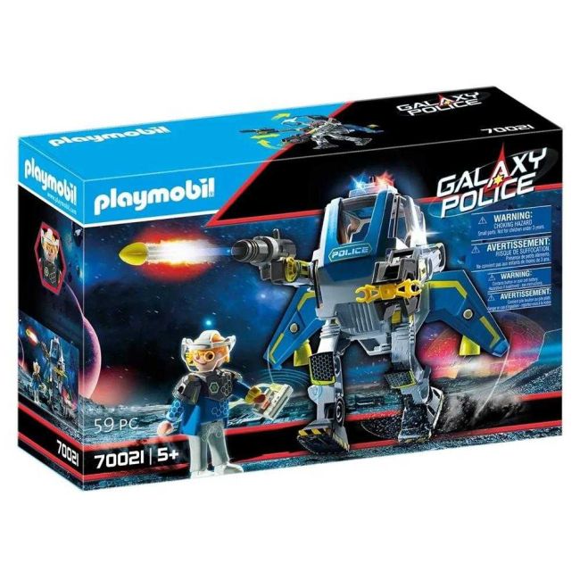 Playmobil Galaxy Police Robô da Polícia Galáctico 59 Peças 70021