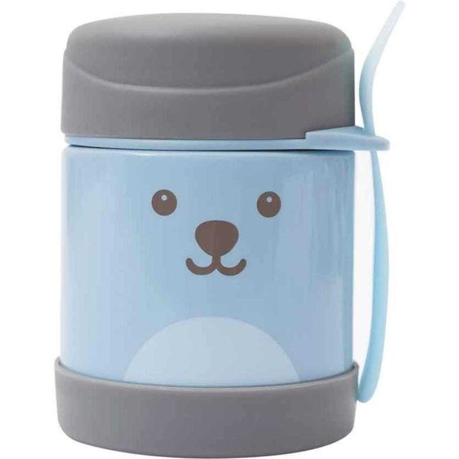 Pote Térmico Infantil Gumy com Tampa e Colher Azul Buba