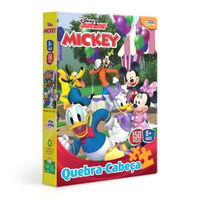 Quebra Cabeça 150 Peças Mickey Disney Junior Novo Papel