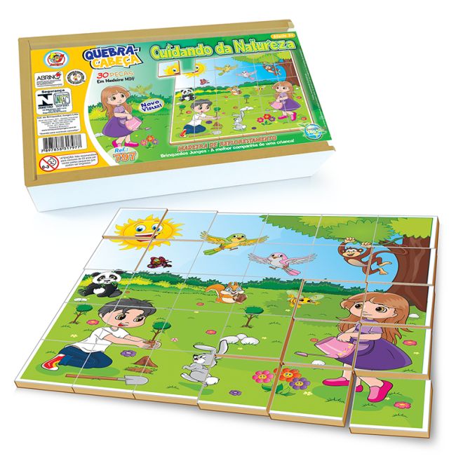 Quebra-cabeça Brinquedos Cuidando da Natureza Junges