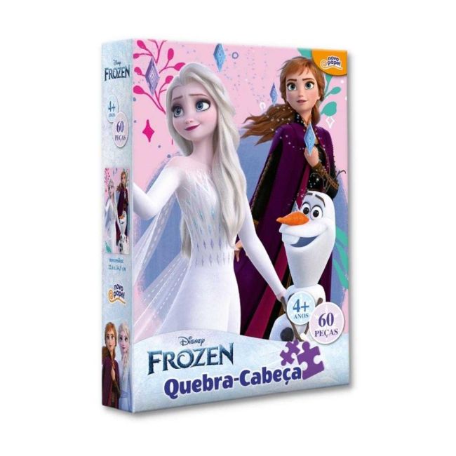 Quebra Cabeça Infantil 60 Peças Filme Frozen Disney Novo Papel