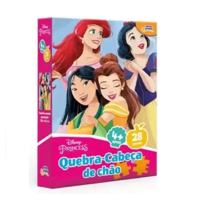 Quebra Cabeça Infantil Princesas Grandinho 28 Peças Novo Papel